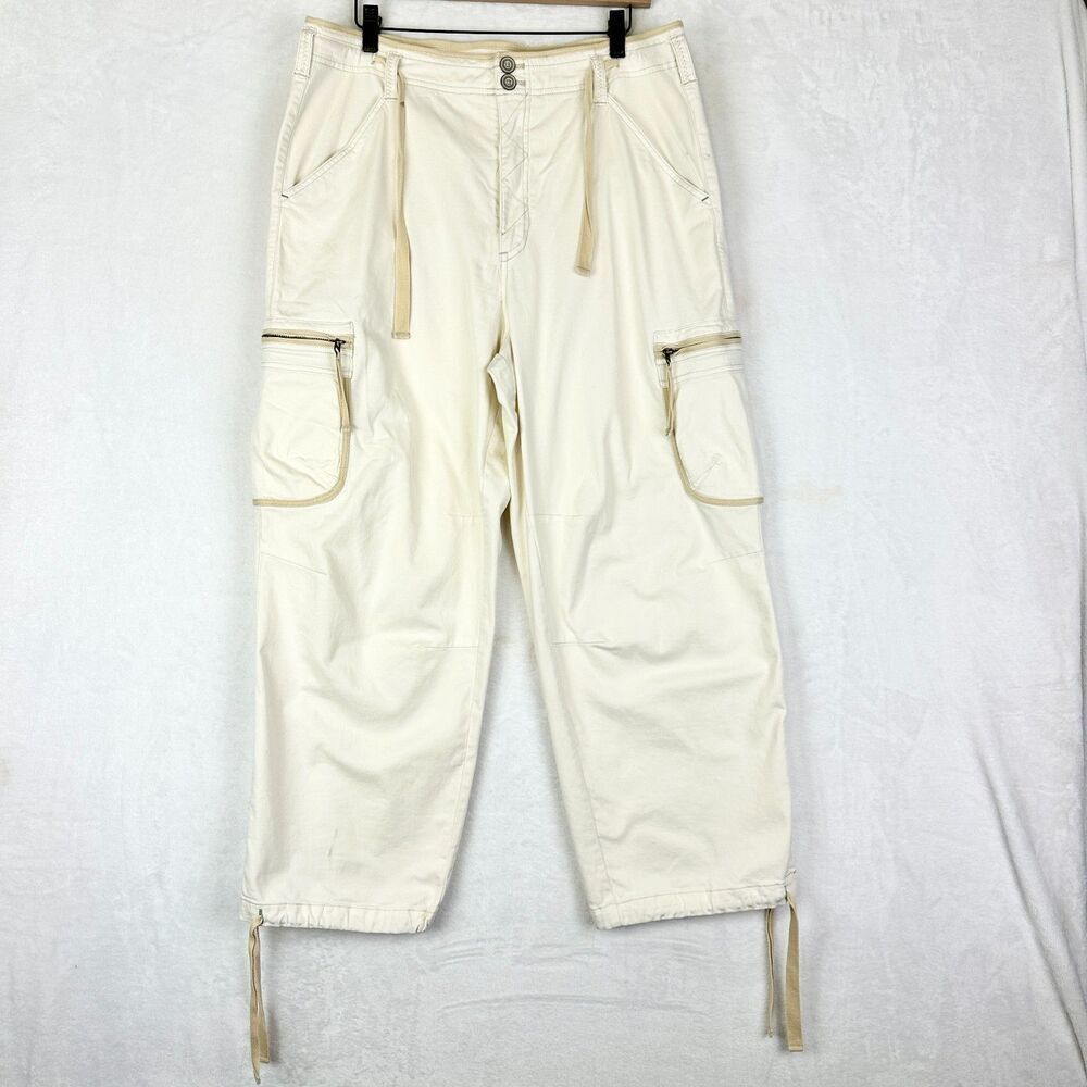 Anthropologie Pilcro The Hiker Utility Pants Size 32 Cream Cargo Cotton